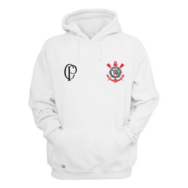 Blusa Moletom Canguru Casaco Timão Futebol Corinthians Time