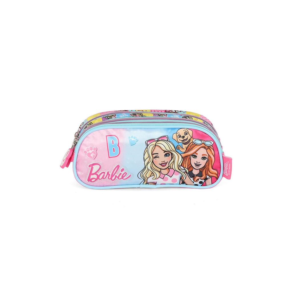 Estojo Triplo Infantil Médio Barbie Náilon Estampado em Oferta na Shopee