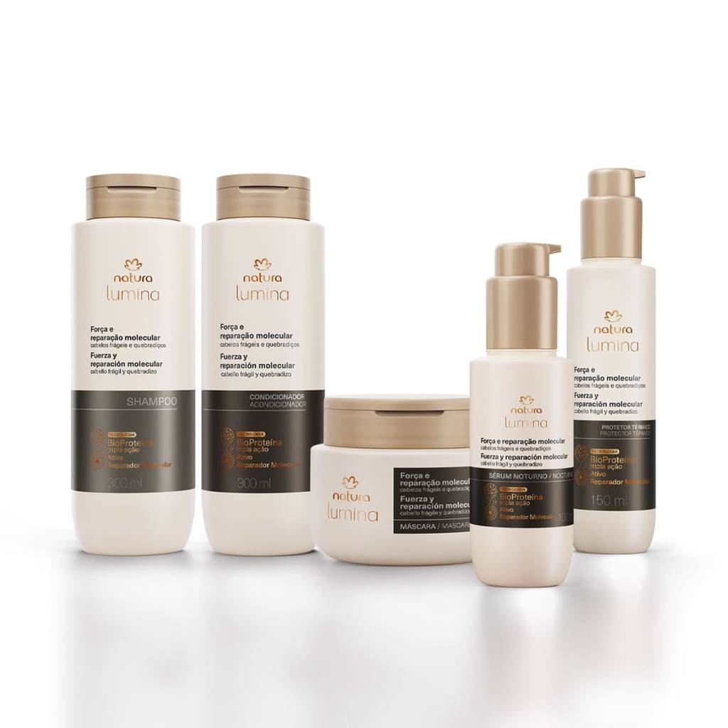Kit Completo Lumina Força e Reparação Molecular (5 produtos)