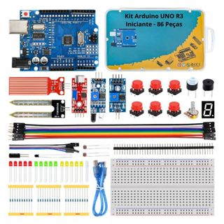 Kit Arduino UNO R3 Iniciante - 86 Peças em Oferta na Shopee