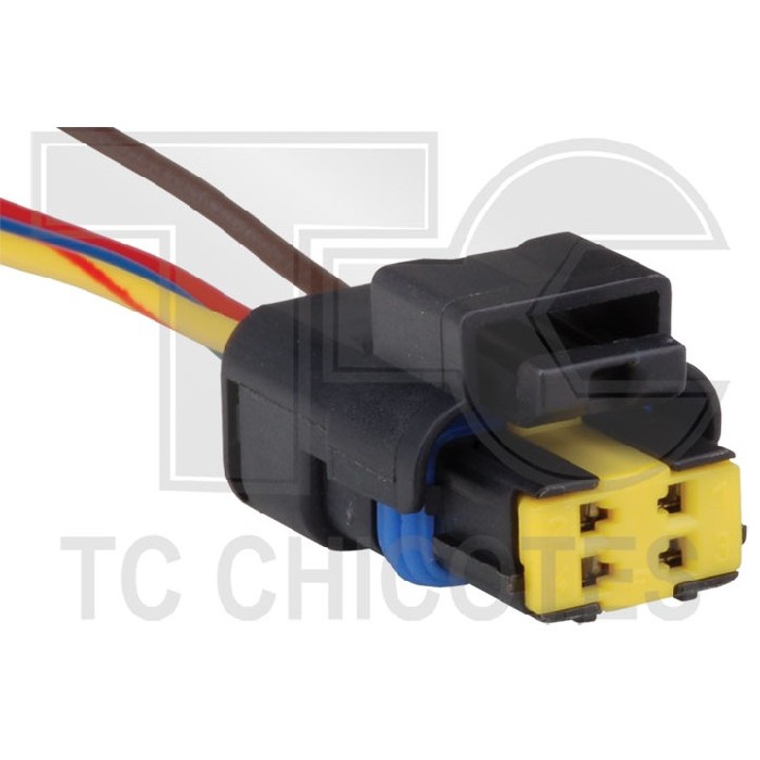 CHICOTE 04 VIAS, DO SENSOR DE TEMPERATURA FIAT LINHA SIGMA, PORTA FEMEA, TERMINAL 1,6MM 1041117