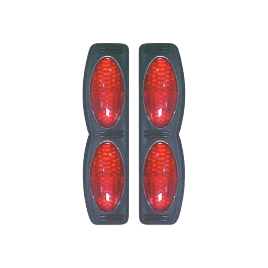 Protetor De Porta Para Carro Com Refletor (olho De Gato) Vermelho