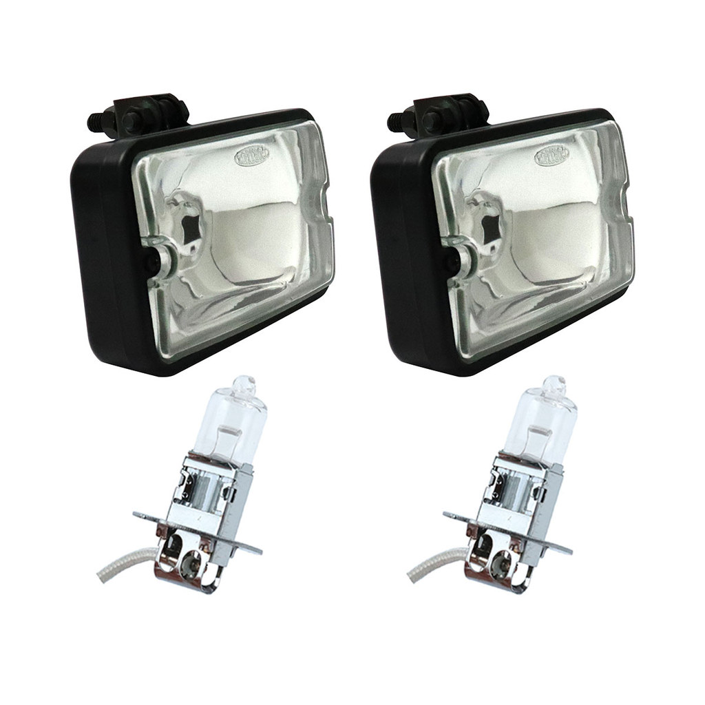 Par Farol Auxiliar Fortluz Retangular 24V Caminhão Scania 113 Volvo Mb Carcaça Ferro Lente Vidro H3 em Oferta na Shopee