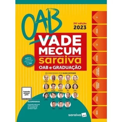 VADE MECUM SARAIVA OAB E GRADUAÇÃO - 24  EDIÇÃO 2023 SARAIVA, EDITORA