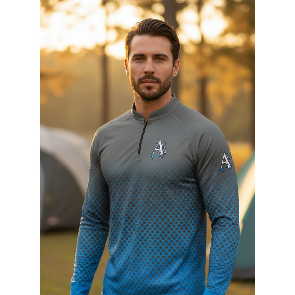 Camisa de Pesca UV50+ Armor Fish Blue Abyss em Oferta na Shopee