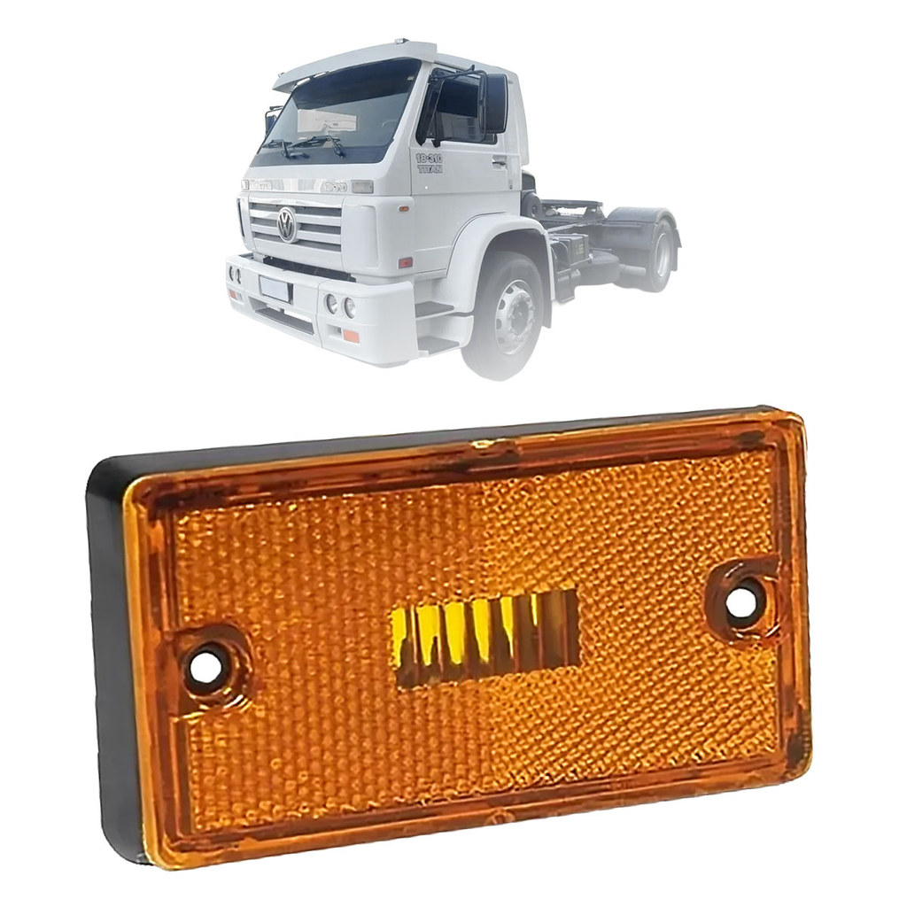 Lanterna Lateral Base Reta Caminhão VW Antigo Leve e Pesado 1981 1982 1983 84 85 86 87 88 a 1999 em Oferta na Shopee