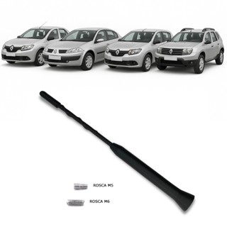 Haste da Antena de Teto Linha Renault Clio Logan Megane Sandero Duster Rosca 5 e 6 mm Haste 20cm em Oferta na Shopee