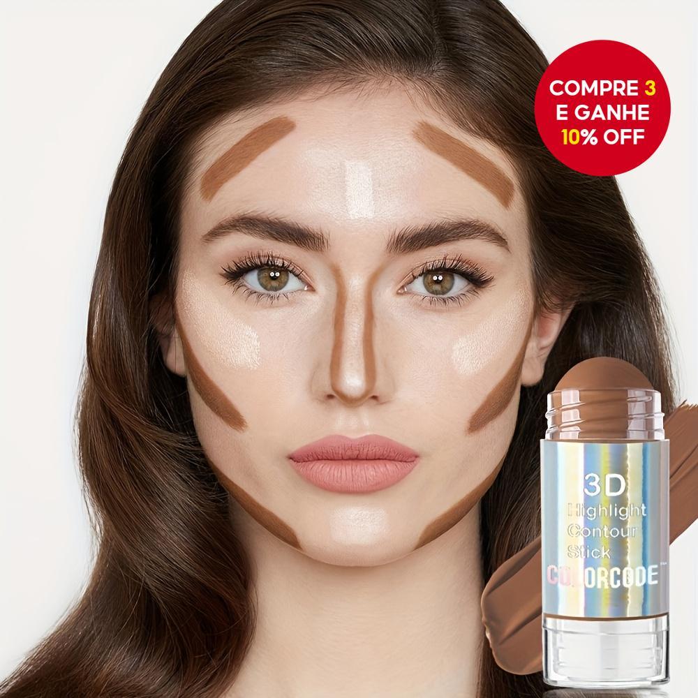 Bastão De Contorno Multifuncional-Corretivo Fosco , Base , Bronzer ; Creme Sólido À Prova D'água Para Nariz , Sombra E D