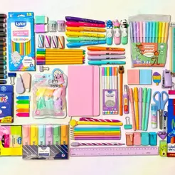 Kit Papelaria Caderneta Pastel Material Escolar 2027 Completo Volta Aulas Ensino Médio Universitário Presente KTPPC-37