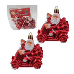 Enfeite Natalino Decorativo - Papai Noel Motorizado com 2 Unidades