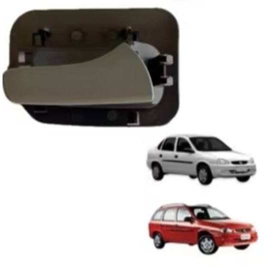 Maçaneta interna TRASEIRA Direita  Corsa 95 a 2002 Corsa Classic Todos Cor Cinza