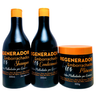 Kit Capilar Regenerador de Fios Emborrachados Cabelos Frágeis e Danificados Maycrene em Oferta na Shopee