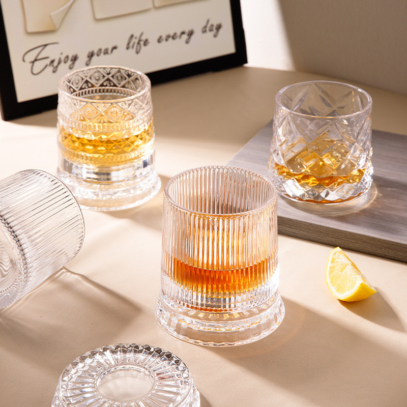 Copo de Vinho de Descompressão Copo de Coquetel Copo de Uísque Copo Criativo Rotativo Copo Gyro Copo de Vidro