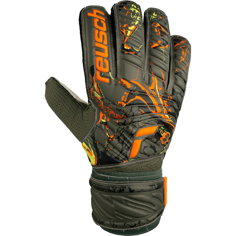 LUVA REUSCH ATTRAKT SOLID GREEN/ORANGE