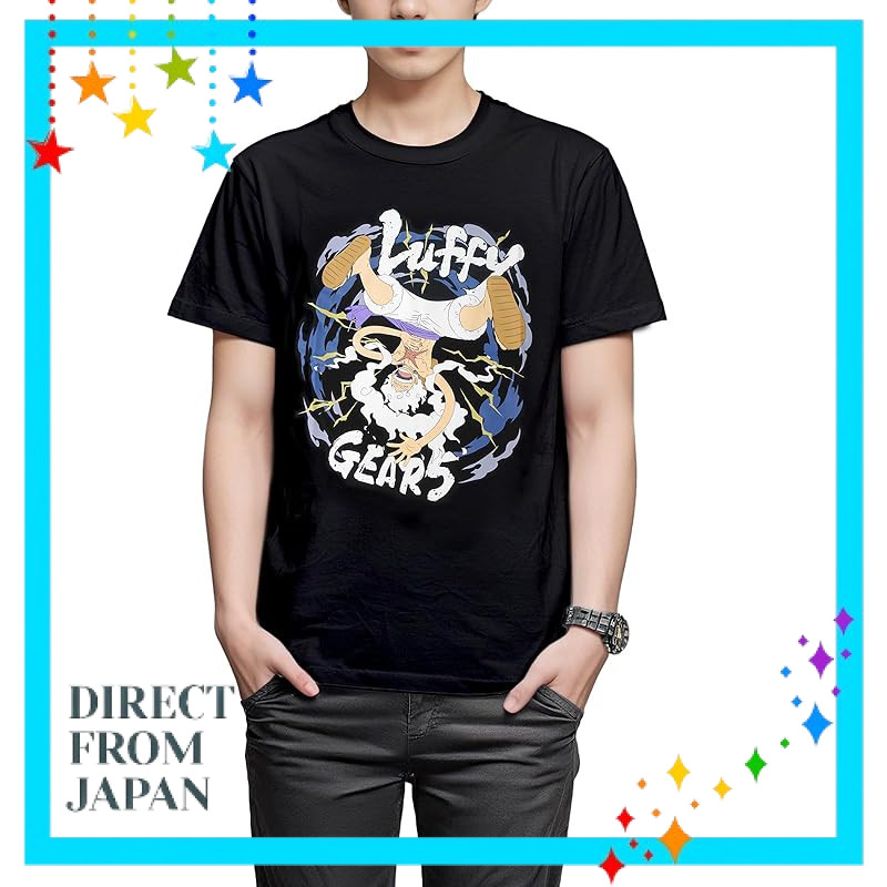 Fine Plus T-Shirt Short Sleeve One Piece Luffy Gear 5 Gear Fifth Dawn Merchandise Character