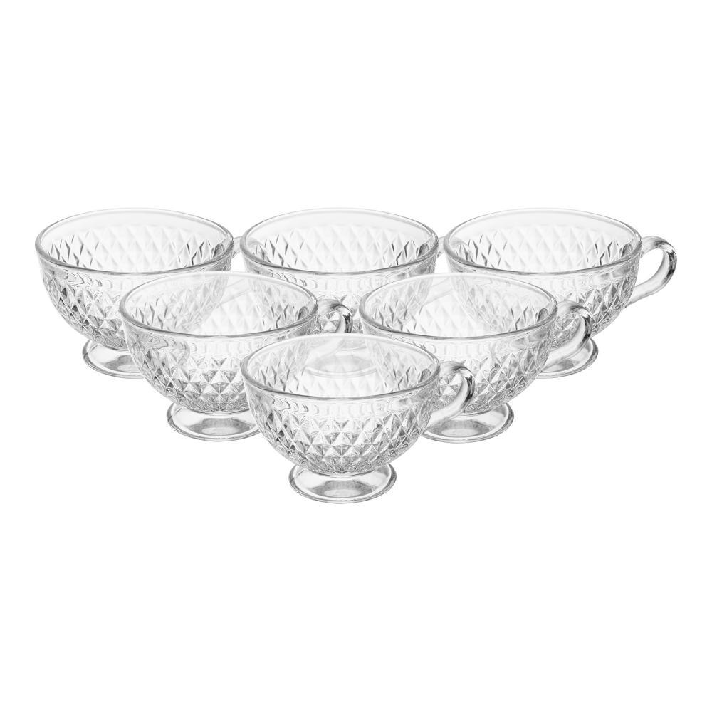 Jogo De 6 Xícaras De Café Espresso Spikes 80Ml Cristal Wolff Para Presente Decoração Mesa Sala Jantar Cozinha Chá Bonito
