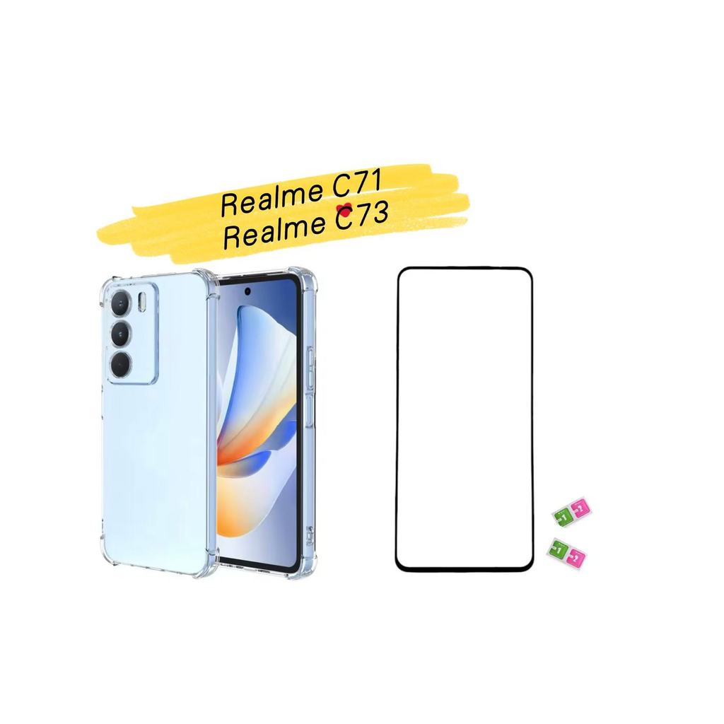 Capinha Para Realme C71 / Realme C73 Anti Impacto Transparente + película Vrido 3D / 9D