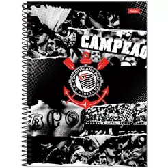 Caderno Universitário 20x27,5cm (Grande) 10 Matérias 160 Folhas Corinthians Campeão Foroni