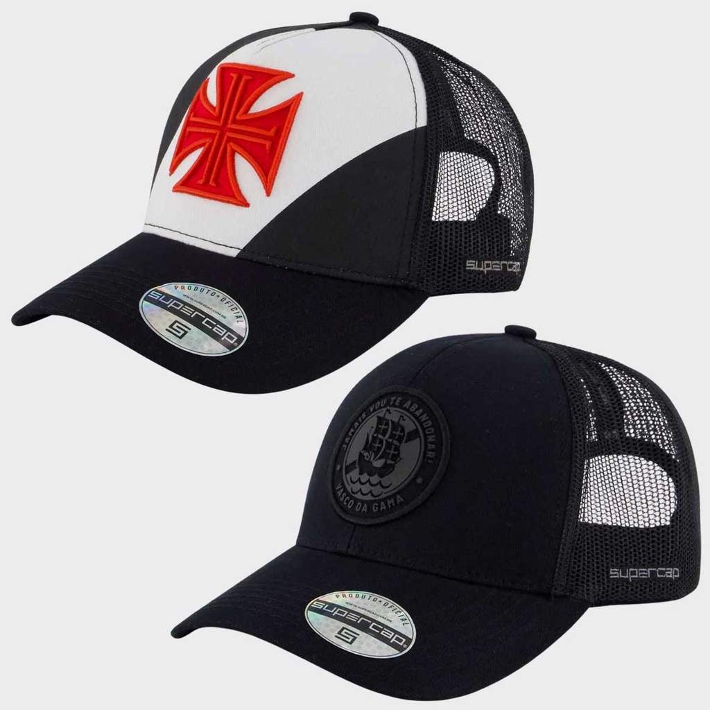 Kit com 2 Bonés Vasco Trucker