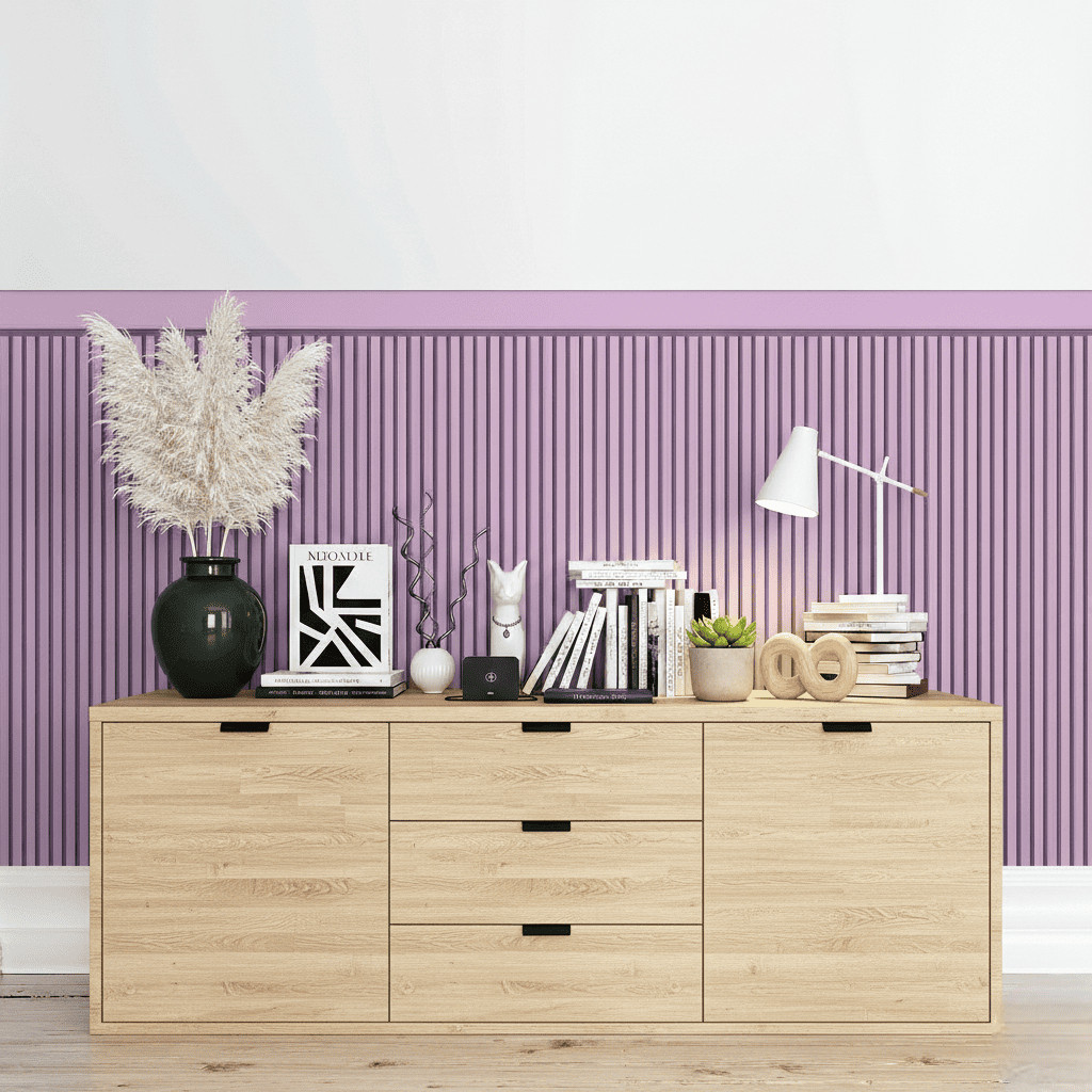 Papel De Parede Ripado Autocolante Com Faixa Meia Parede Decoração Para Sala Quarto - Envio Imediato