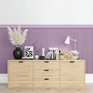 Papel De Parede Ripado Autocolante Com Faixa Meia Parede Decoração Para Sala Quarto - Envio Imediato