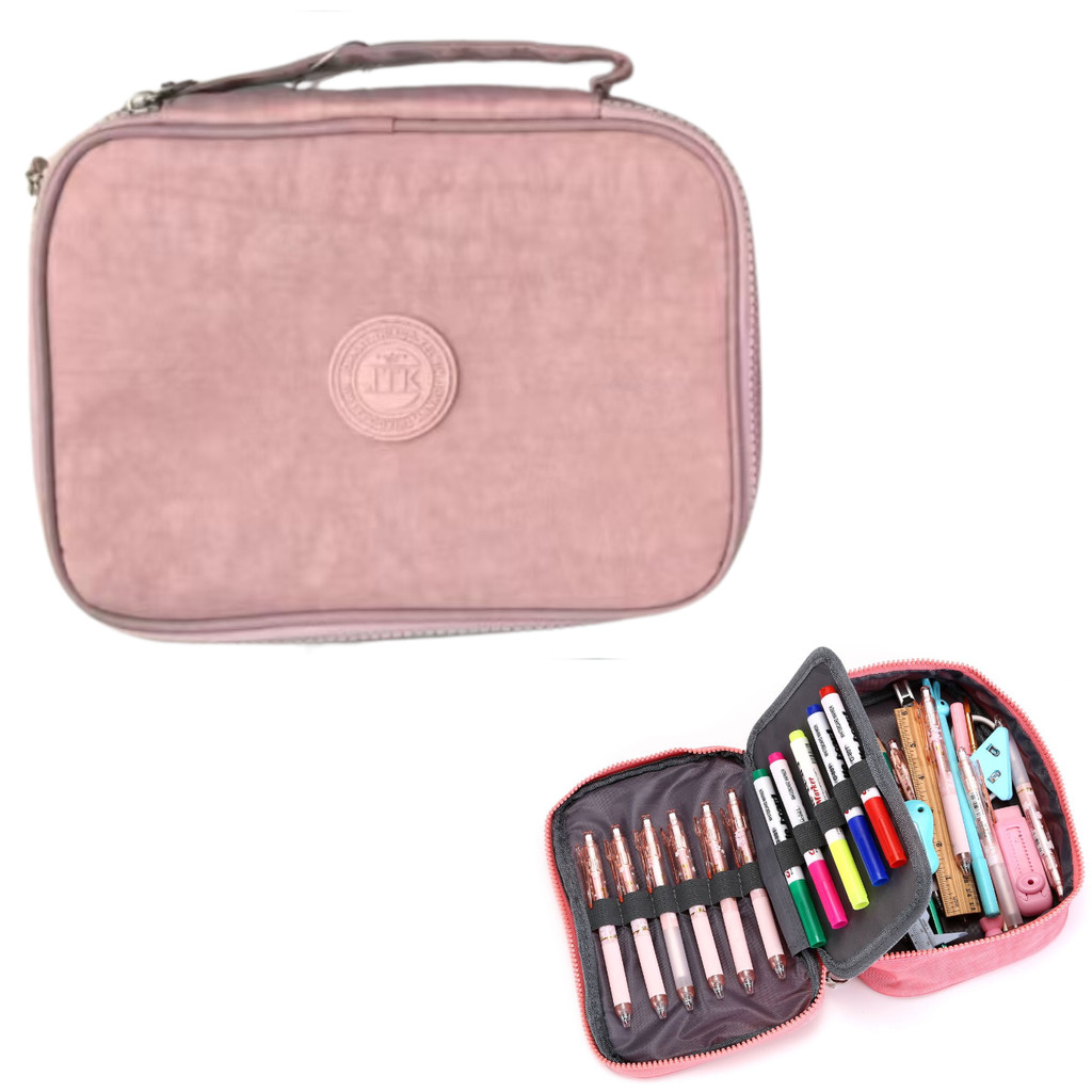 Imagem Estojo Escolar Feminino/ Masculino Juvenil Martelasse Estojo Escolar Organizador Grande 2 Compartimentos YB-904 bosco