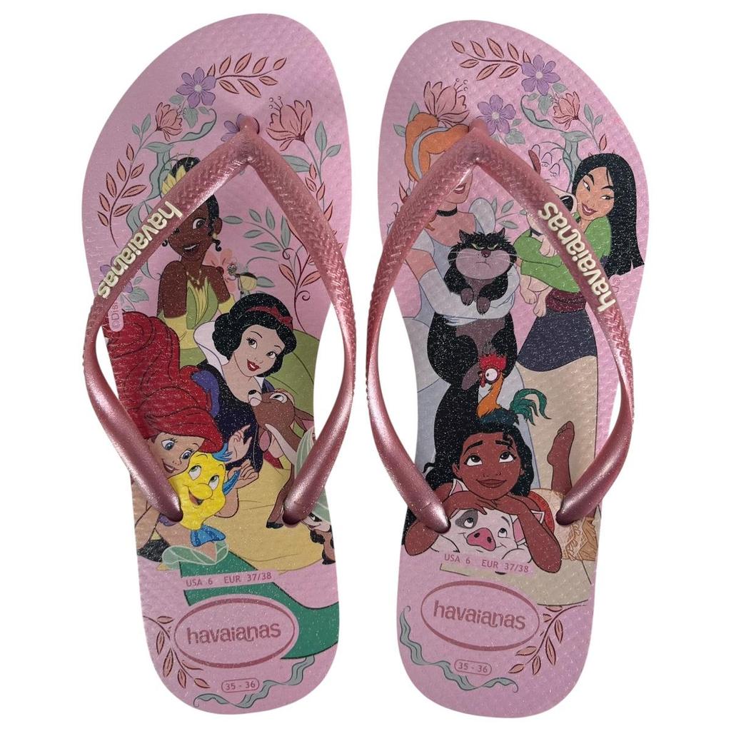 Chinelo Havaianas Kids Princesas Disney Original