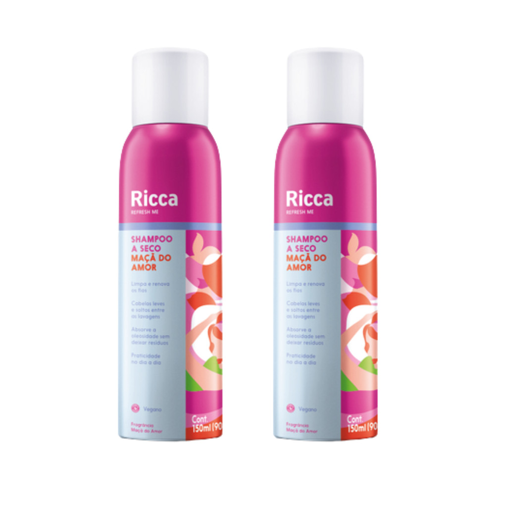 Kit c/2 Shampoo A Seco Maçã do Amor 150ml Ricca