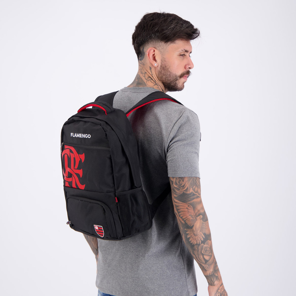 Mochila Flamengo Esportiva Preta e Vermelho em Oferta na Shopee