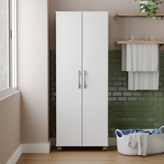 Armário Multiuso Suporte Vassouras Organizador Roma Yescasa em Oferta na Shopee