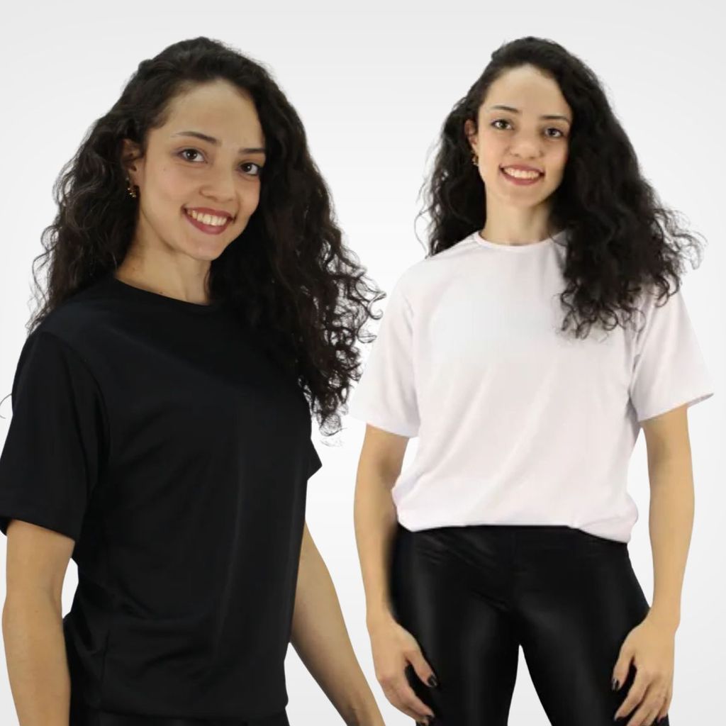 Kit 2 Camiseta Dry Fit Feminina Unissex Básica Academia Crossfit Treino