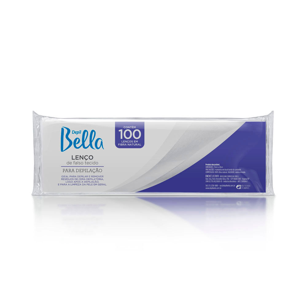 Lenço Depil Bella Falso Tecido Com 100un
