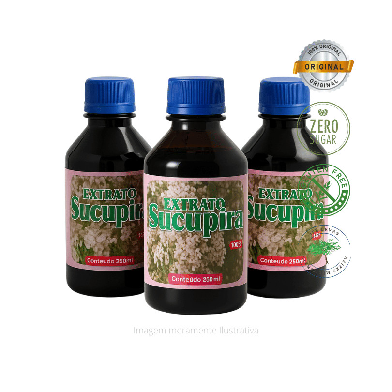 Combo 3 Frascos Extrato de Sucupira 250ml – Bio Vitta – Original