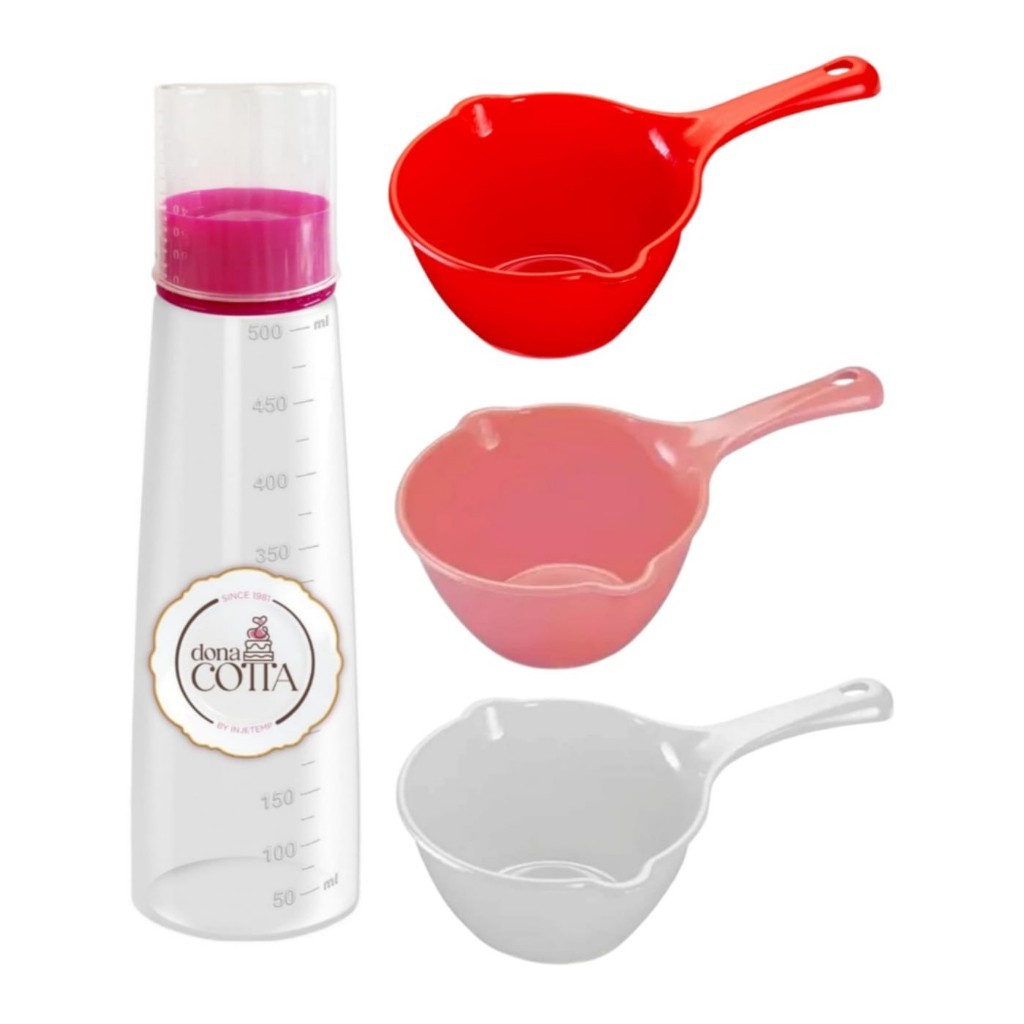 Kit Bisnaga Para Umedecer Massas Bolo + Panelinha De Confeiteiro 1,5L em Oferta na Shopee