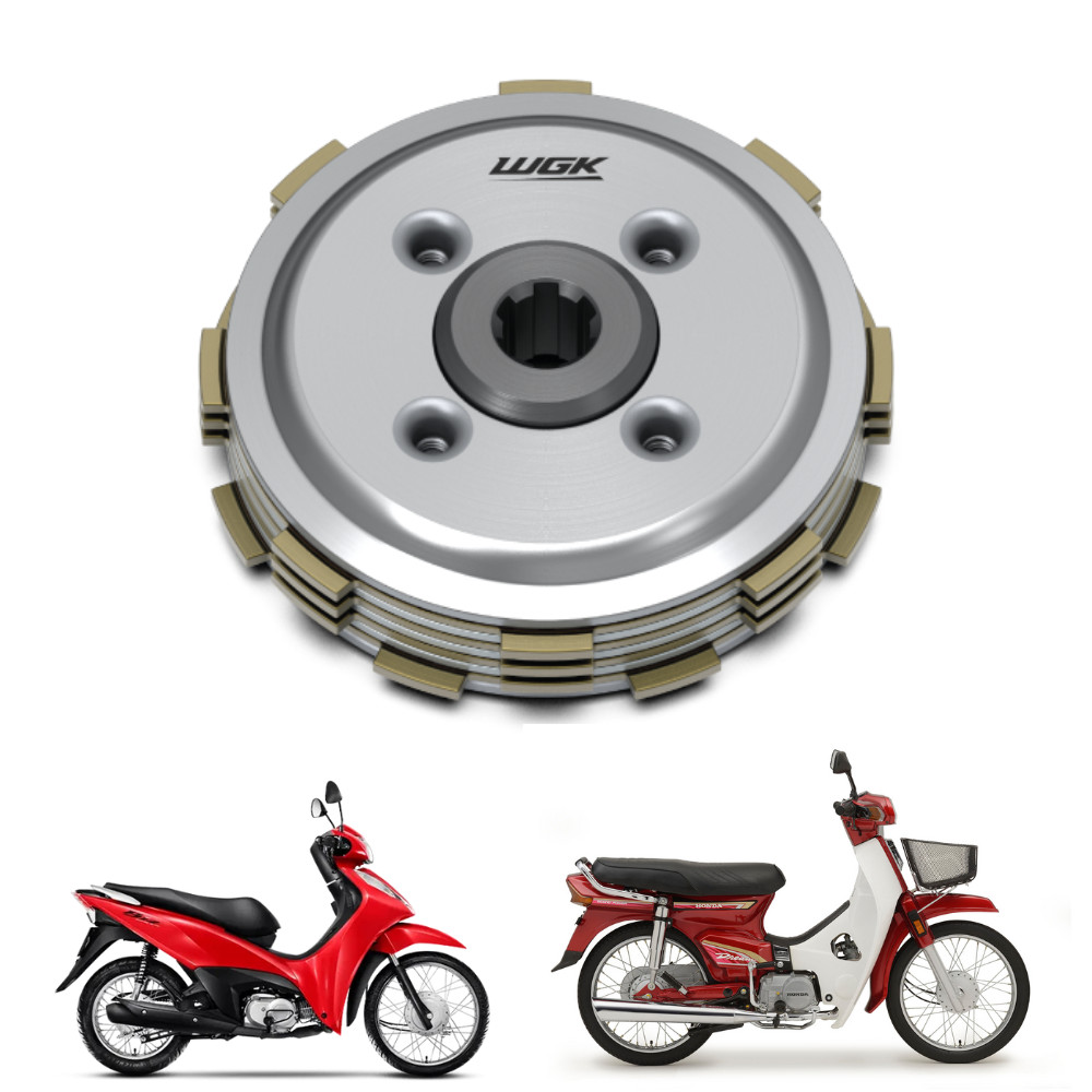 Kit Embreagem Completo Moto Honda Biz 100 1998 1999 2000 2001 2002 até 2015 C 100 Dream 1992 até 1998 Original WGK