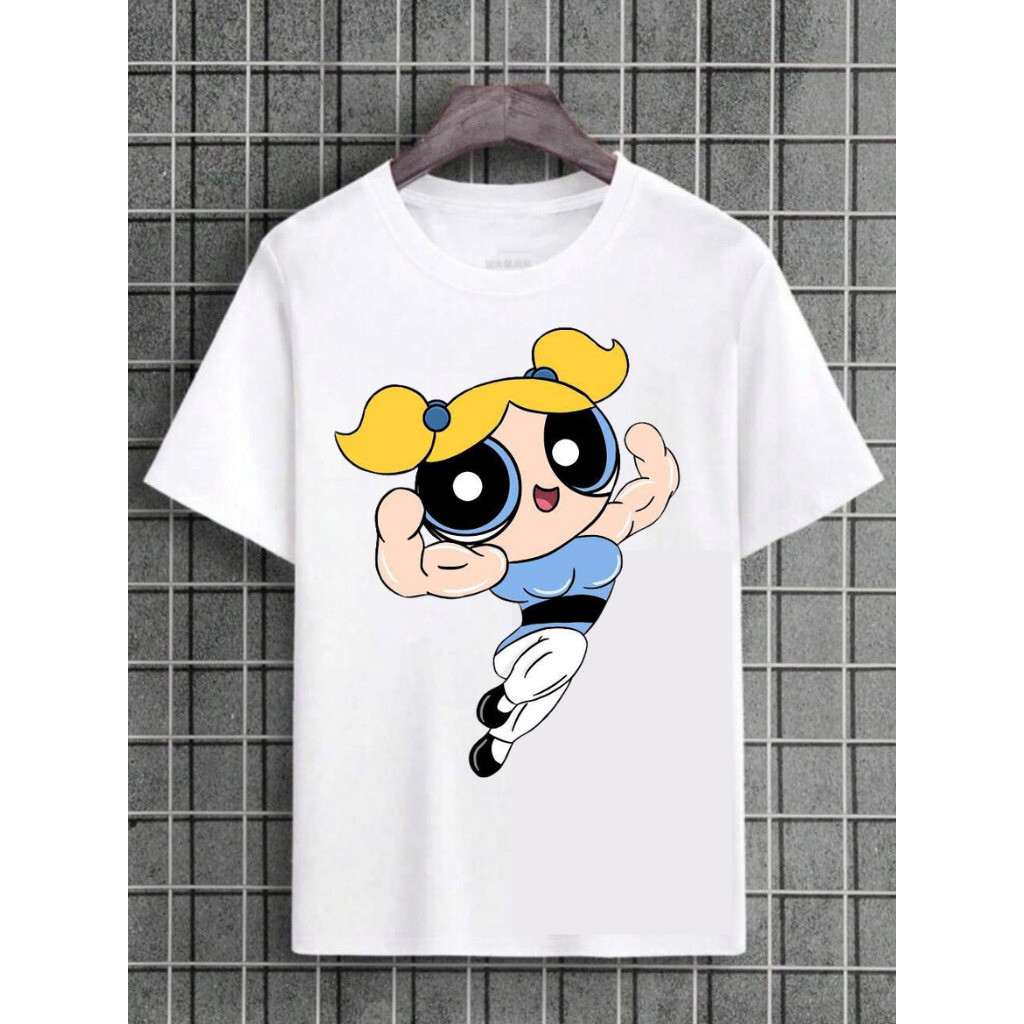 Camiseta Camisa 30.1 Feminino  desenho Meninas Super Poderosas (Lindinha) - Envio Imediato 100% algodão Algodão Premium