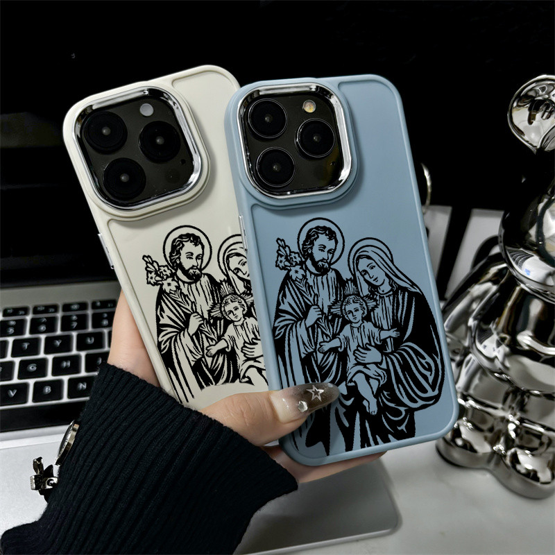 Capinha de case anti impacto de família de Cristo para iPhone 11 13 12 pro xr xs max 14 15 16 17 pro max 14 plus 17 air em Oferta na Shopee