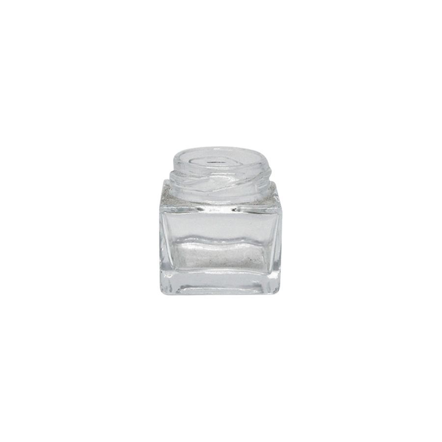 Pote Para Cosmético De Vidro Cube - Transparente - Rosca 38 - 30ml - 1 unidade