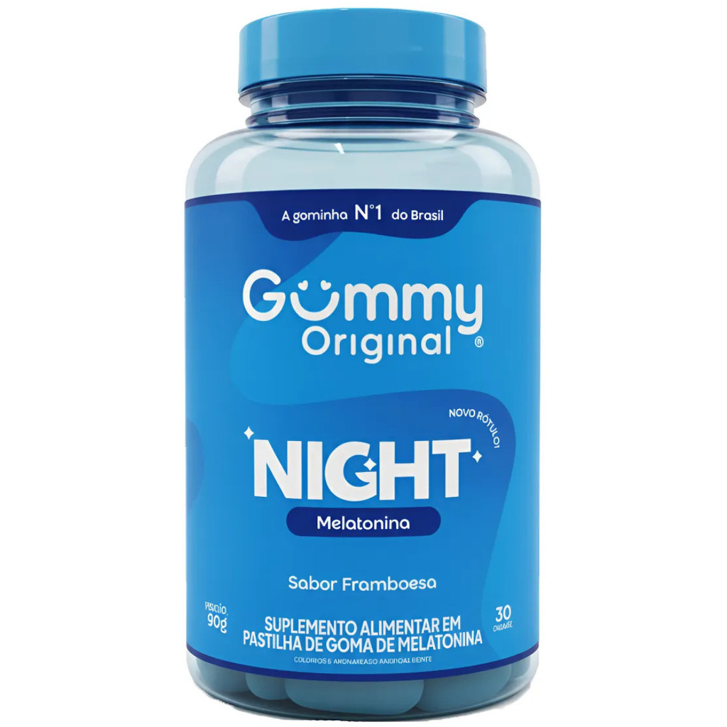 Gummy Night Melatonina Sabor Framboesa C/30 Gomas em Oferta na Shopee