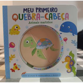 Meu Primeiro Quebra Cabeça | Animais Marinhos | Capa Dura em Oferta na Shopee