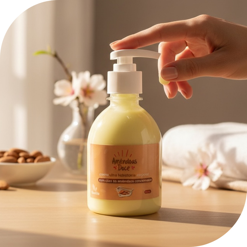 Creme Ultra hidratante corporal | Amêndoas doce | Artesanal | 240 ml em Oferta na Shopee
