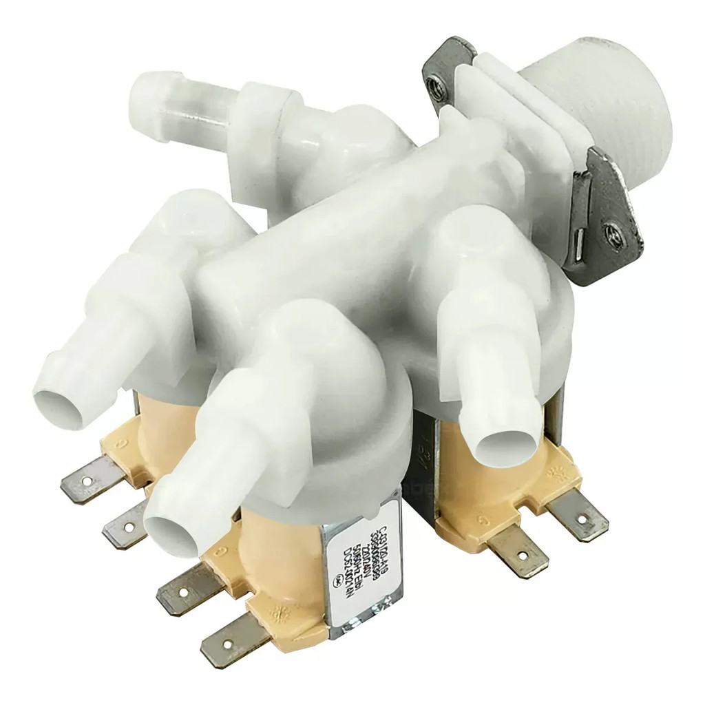 Válvula Solenóide 4 Vias Lava e Seca Samsung 12V DC62-00214T Original