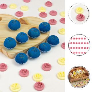 KIT CARIMBOS LETRAS FOFAS ROSA BEBÊ (2 cm) (BLUE STAR) em Oferta na Shopee