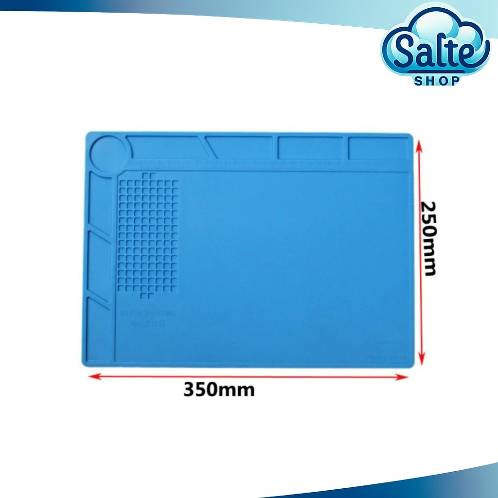 Tapete Manta Anti-estática Silicone 350x250mm retrabalho solda troca tela touch apoio peça parafusos