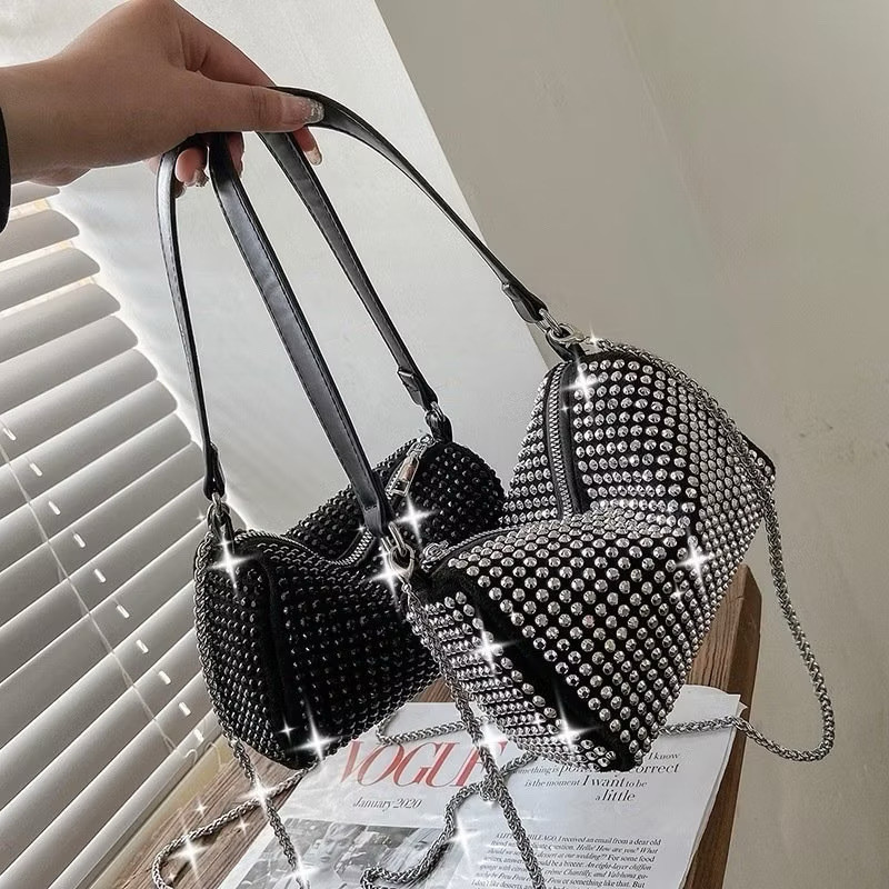 Bolsa de designer de moda para festa de luxo cravejada  yihan em Oferta na Shopee