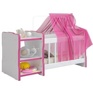 Berço Boneca Cristal Princesas C02 Branco Rosa em Oferta na Shopee