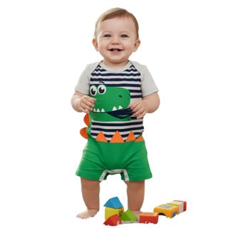 Macaquinho Abertura em Botões Bebê Menino Kyly em Oferta na Shopee