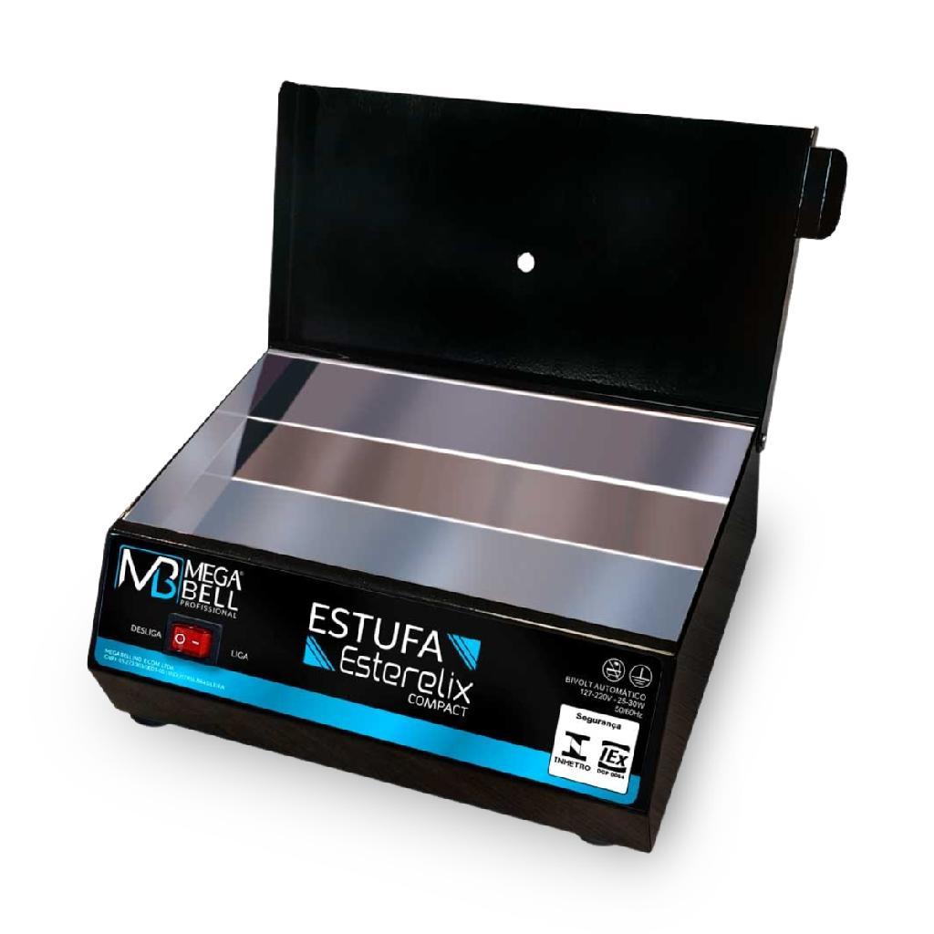 Estufa Esterilizadora de Alicates Manicure Mega Bell Preta Manicure Pedicure Podóloga