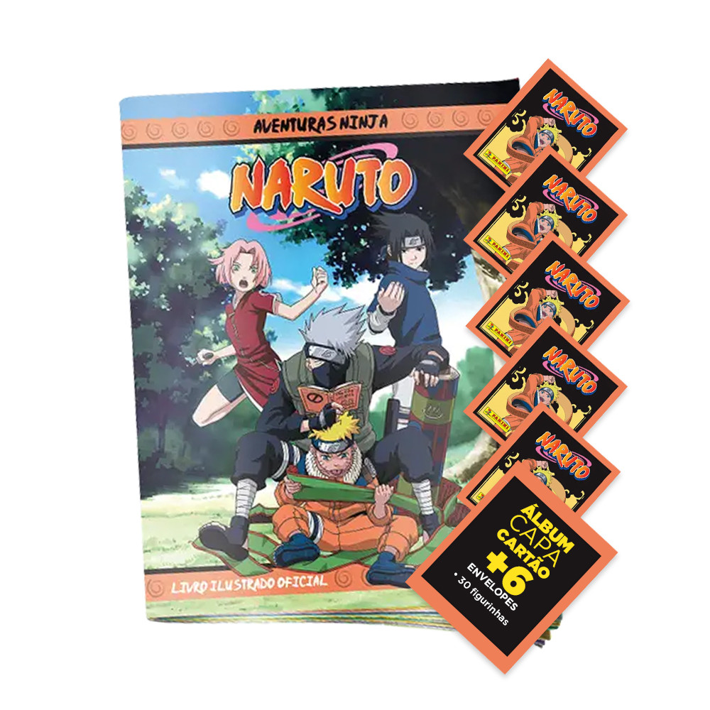 Naruto: Aventuras Ninja - Álbum Capa Cartão + 06 envelopes (30 Figurinhas) - Novo - Panini em Oferta na Shopee