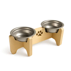 Comedouro Bebedouro Popular Gato e Cachorro Elevado Pet Mdf